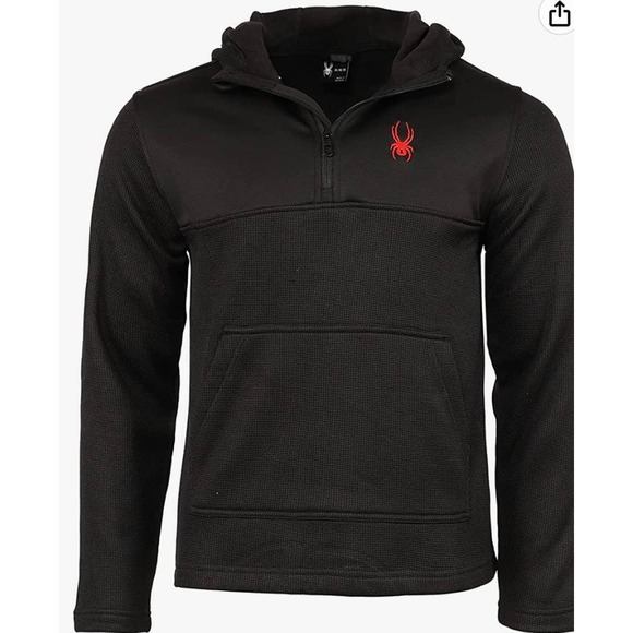 Spyder Men's Racer 1/4 Zip Pullover Hoodie Size Medium Mens 123 * - Picture 2 of 7